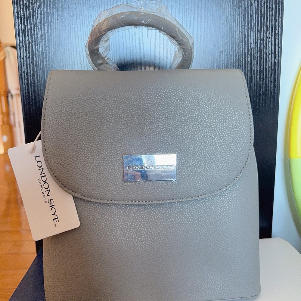 Gray Backpack Purse